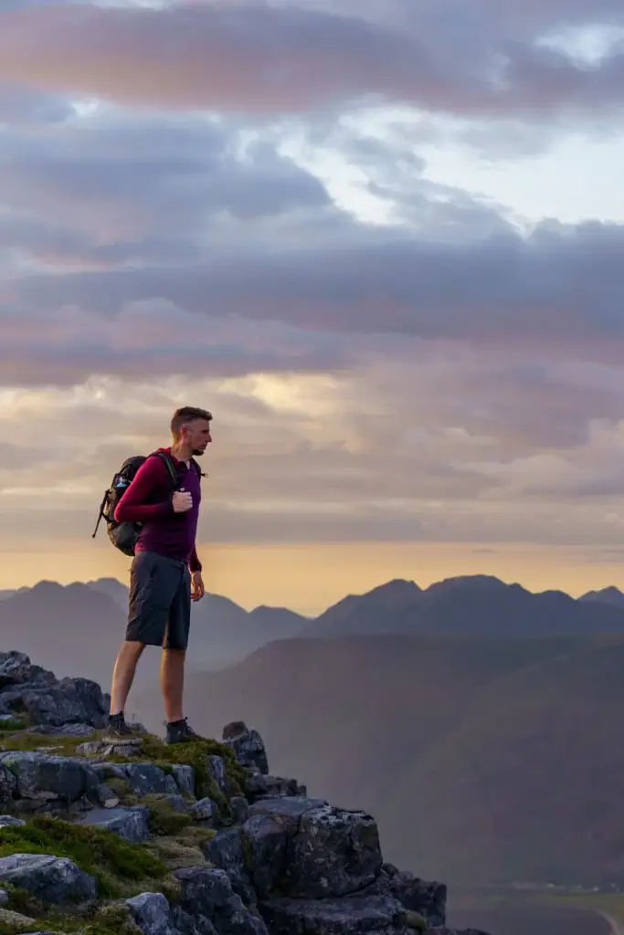 Rob beim Sonnenuntergang auf Beinn Damh (Ausschnitt)